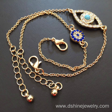 Evil Eye Gold Bracelet Rhinestone Blue Evil Eye Bracelets